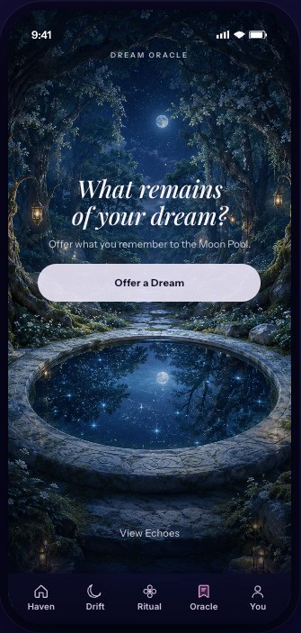 Dreamsong Dream Oracle: What remains of your dream? Offer what you remember to the Moon Pool